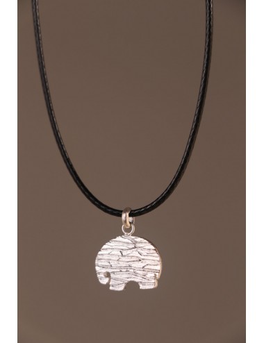 Sanctuary Elephant  925 Silver Pendant with Braided Synthetic Leather Necklace