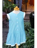Clara cotton dress, Turquoise