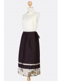 Karlie Linen Silk Skirt,...