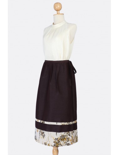 Karlie Linen Silk Skirt, Full French
