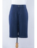 J.C Linen Cropped Shorts,...