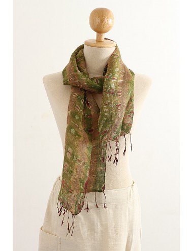 Silk Scarf Stormy Colors, Green, Moss