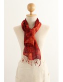 Silk Scarf Stormy Colors, Red