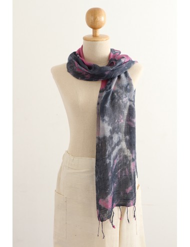 Silk Scarf Stormy Colors, Pink