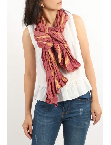 Natural Tie Dyed Cotton Scarf, Pink, Shellac