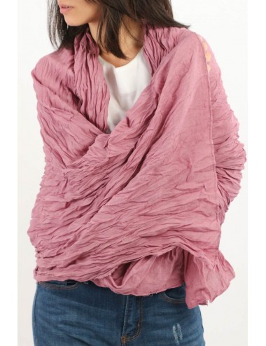 Natural Solid Dyed Cotton Scarf, Pink, Shellac