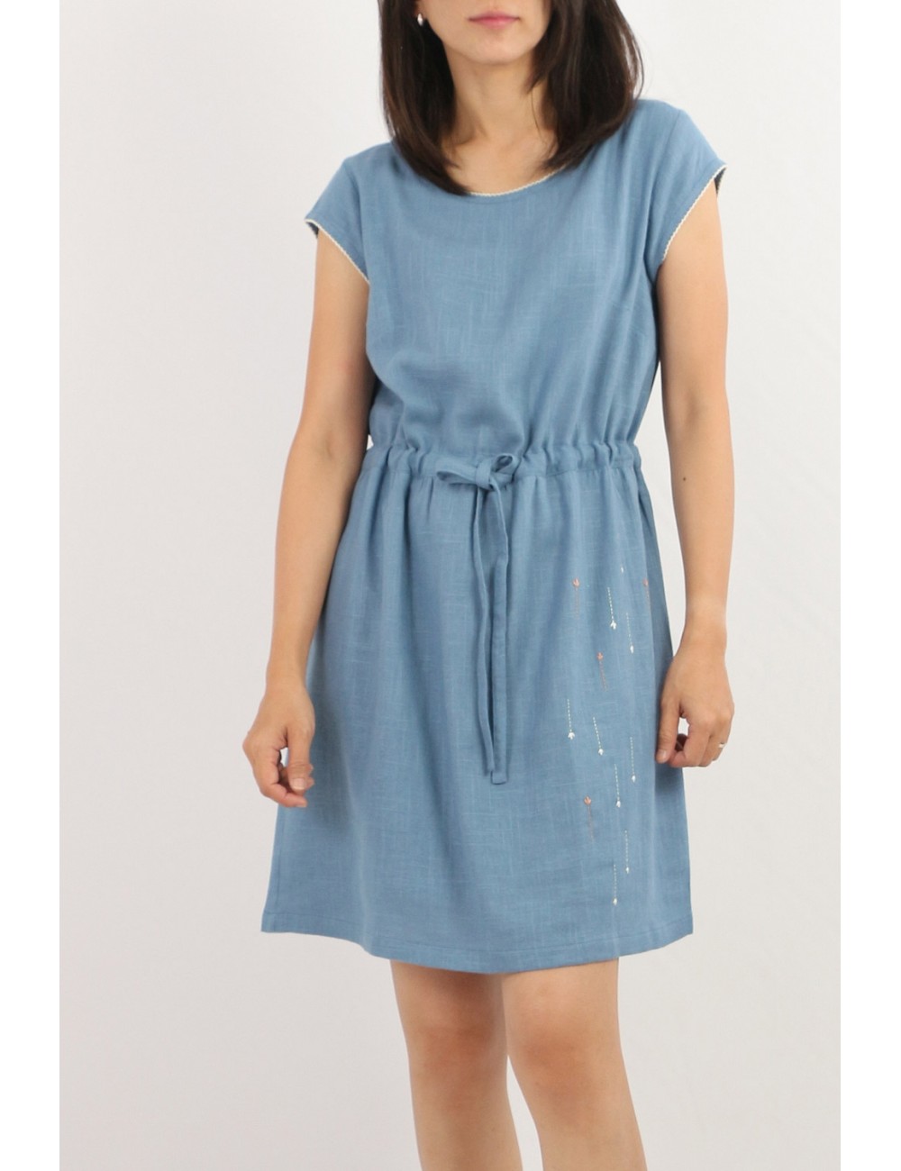 blue rayon dress