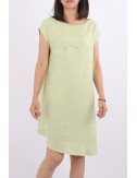 Enya Linen Dress, Green