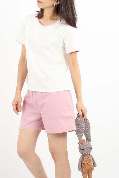Zonya Cotton Shorts, Pink