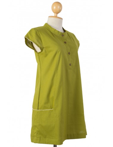 Polo Cotton Tunic, Green, Moss