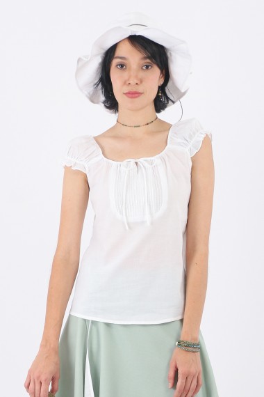 Dolly Lovely Cotton Blouse, White