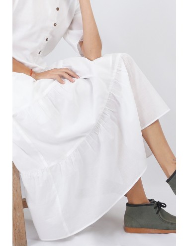 Vipa Cotton Midi Dress, White