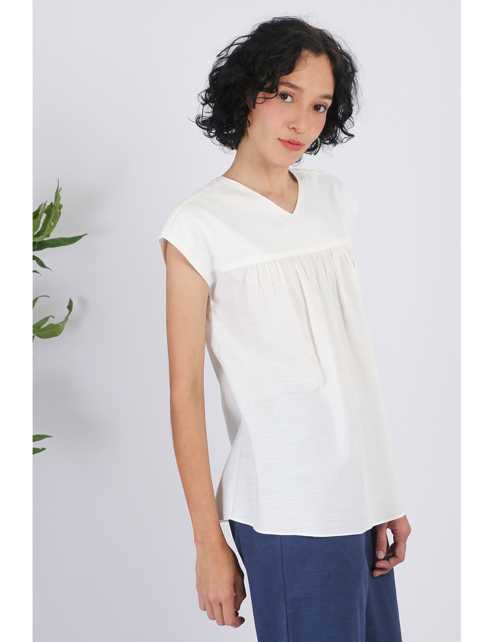 white cotton blouse uk