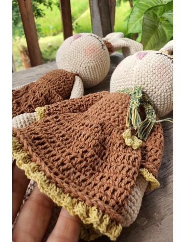 Natural Dyed Cotton Crochet...