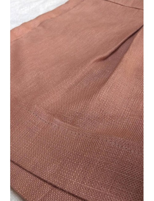 Sony Linen Shorts, Brown
