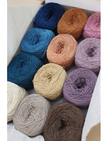Natural Dyed Cotton Yarn, Set of 12 colors