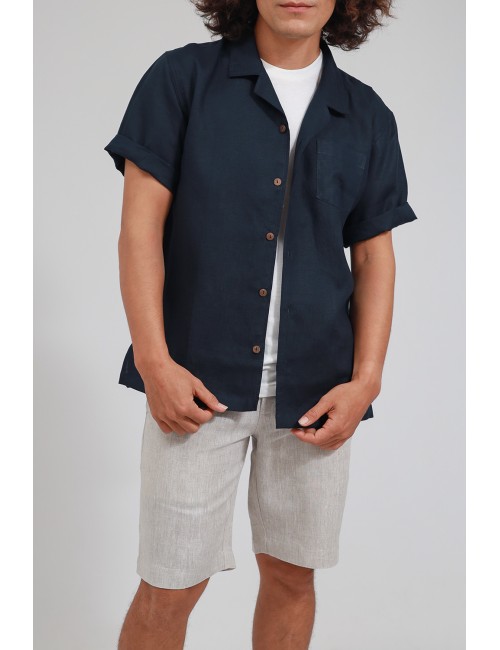 Haru Linen Camp Shirt,...