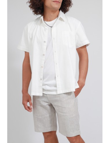 Won Cotton Linen Shirt, White