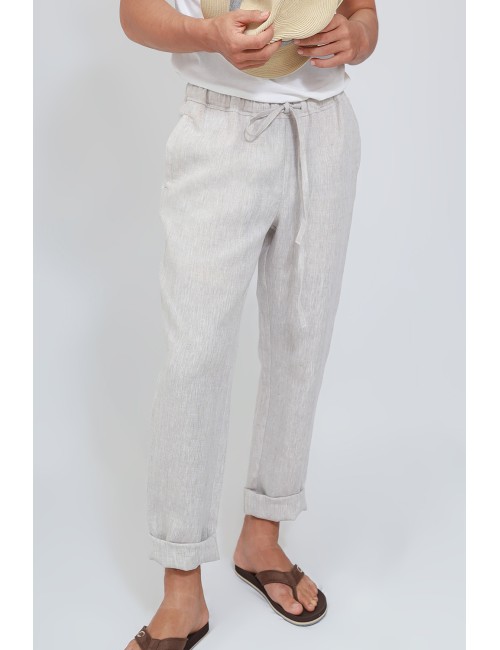 Songkran Linen Pants, Natural