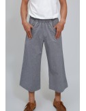 Leo Cotton Linen Pants, Grey