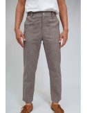 Ron Cotton Linen Pants, Brown