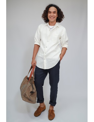 Matt Linen Shirt, White