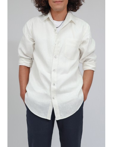 Matt Linen Shirt, White