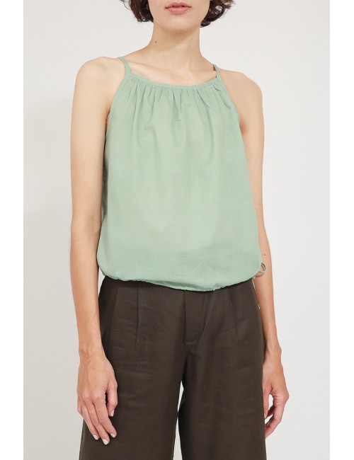 June Cotton Tank Top, Green