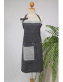 Natural Dyed Cotton Apron,...