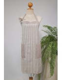 Natural Dyed Cotton Apron,...