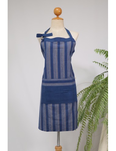 Natural Dyed Cotton Apron,...