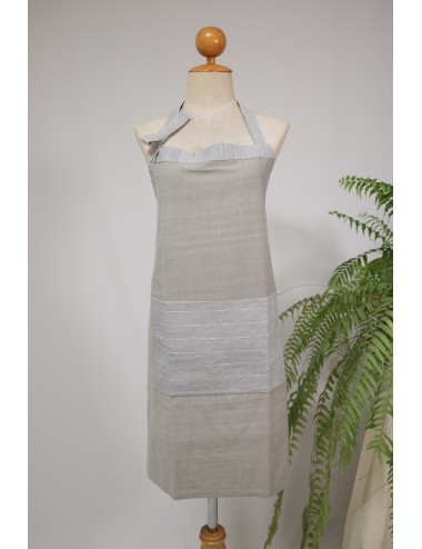 Natural Dyed Cotton Apron,...