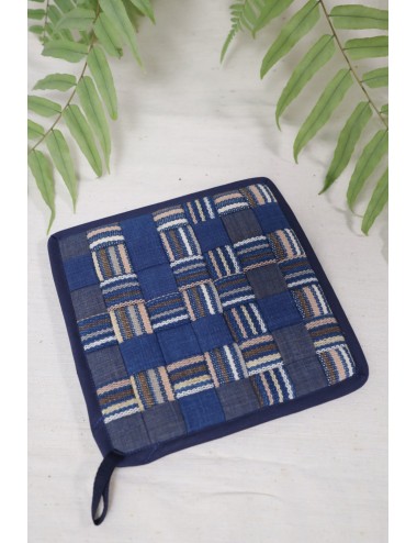 Hand Woven Pot Mat, Indigo,...