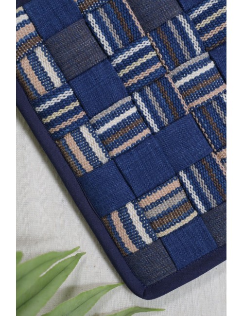 Hand Woven Pot Mat, Indigo,...