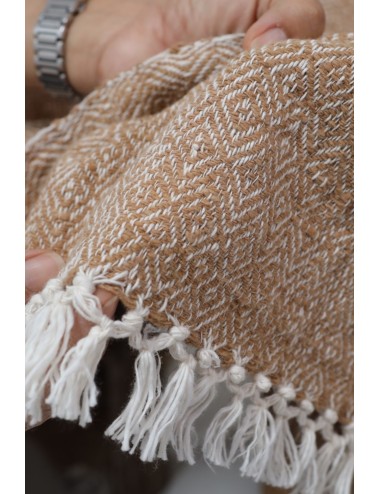 Handcrafted Brown Cotton Throw