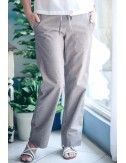 Canna Cotton Linen Pants-Brown